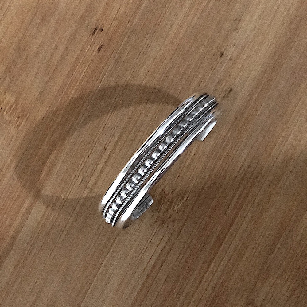 $102 Signed Southwest Designer Cuff Sterling Silver Marked Sterling T - Picture 6 of 10
